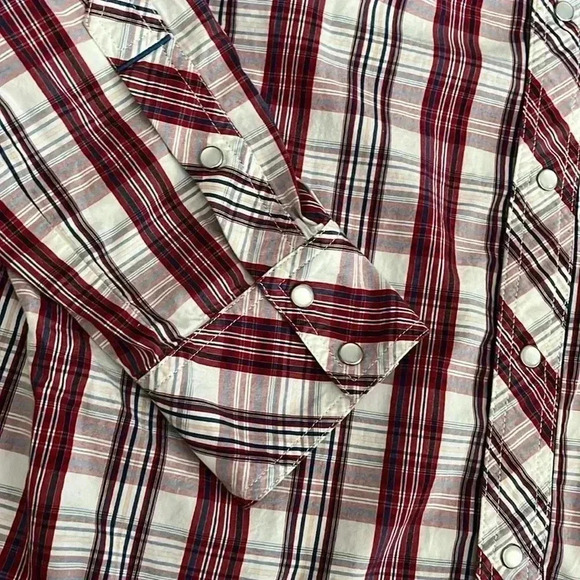 COPY - [XL] True Religion White/Red  Plaid Western LS Button Up Shirt Men - Picture 4 of 8